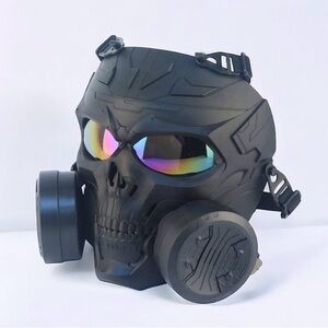 Outdoor Tactical M10 Full Face Double Air Fans/Gas Canisters Cosplay Skull Mask